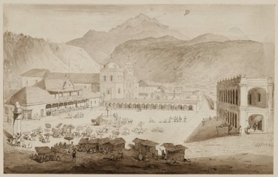 Città di Quezaltenango, America Centrale, 1840 da Frederick Catherwood